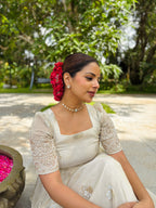 Ivory Floral Buti Dress
